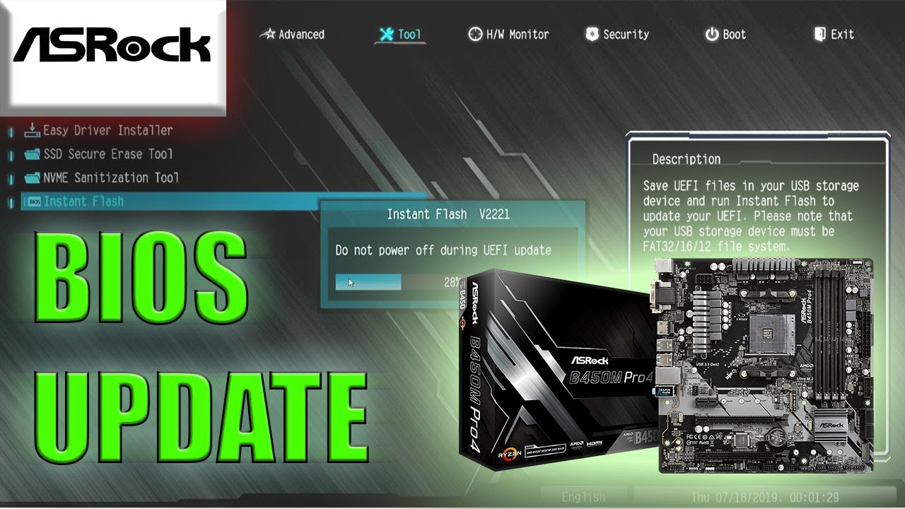 ASROCK B450M PRO4 BIOS UPDATE