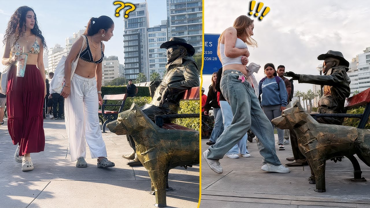 Broma del HOMBRE ESTATUA - Reacciones divertidas para reír 😂