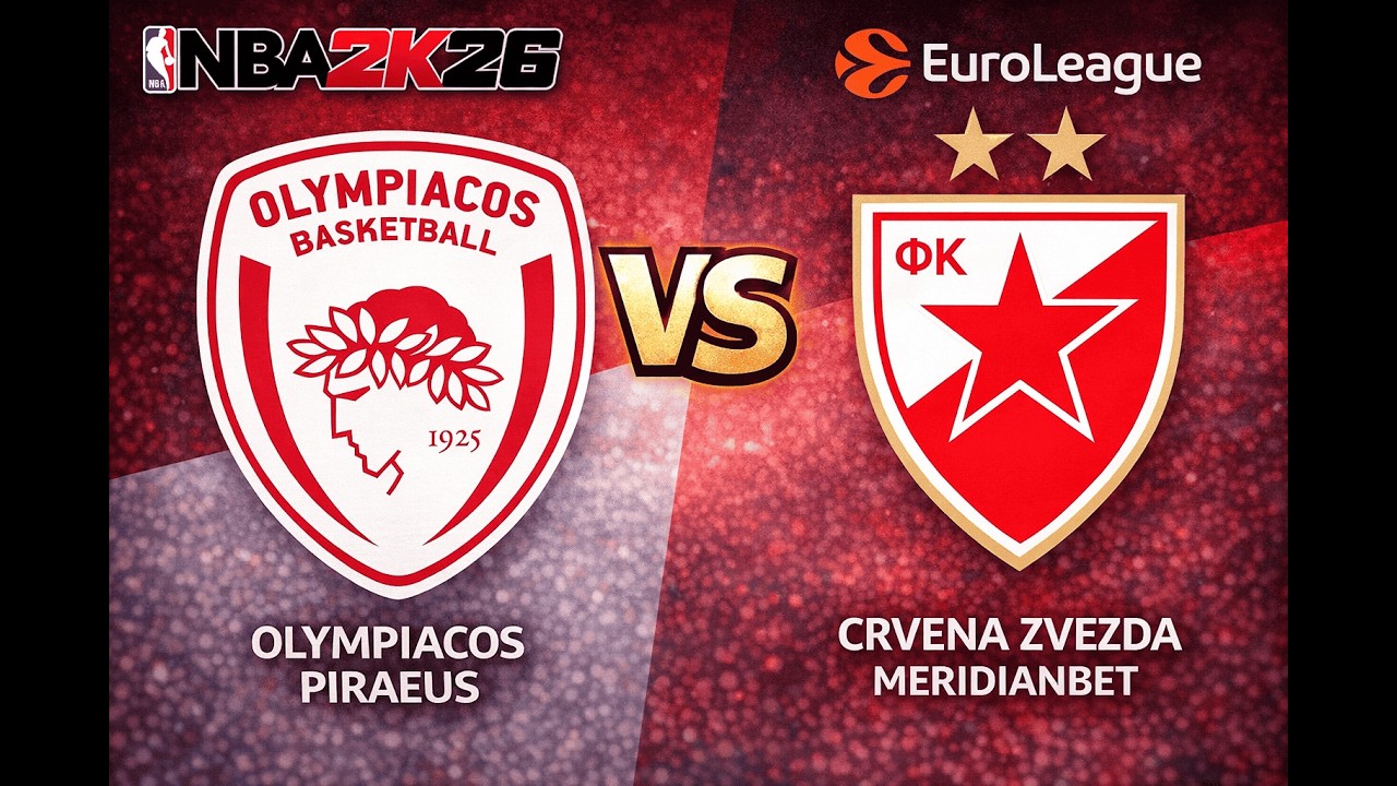 [TURKISH AIRLINES EUROLEAGUE 2025/2026] Olympiacos Piraeus vs Crvena Zvezda Belgrade - NBA2K26