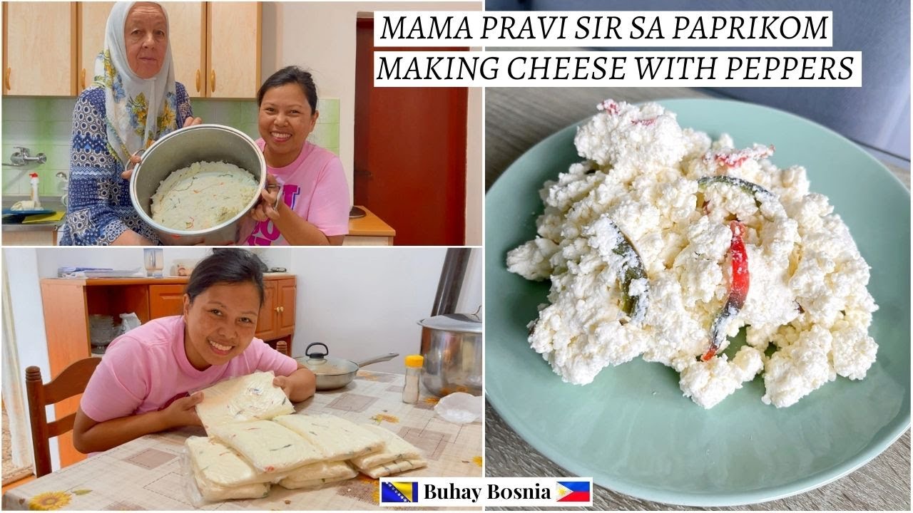 Domaci sir sa paprikama | Cheese with peppers ang sarap nya | English subtitle