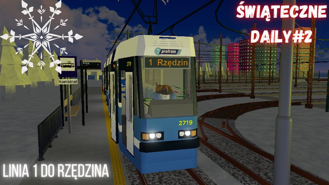 Świąteczne Daily#2 Protram 205WrAs Linia 1 (Roblox Nids Buses & Trams)