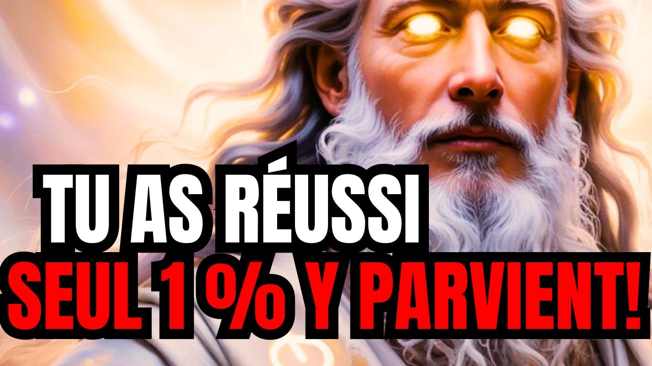 ÉLU, SI TU VOIS CECI, C’EST QUE DIEU A PRÉPARÉ CE MOMENT POUR TE DIRE: TU AS RÉUSSI!