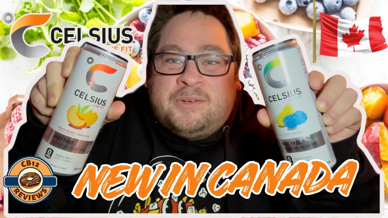 NEW Celsius in Canada 🇨🇦 | Peach Mango Green Tea vs Blue Razz Lemonade ⚡️ Honest Review #energydrink