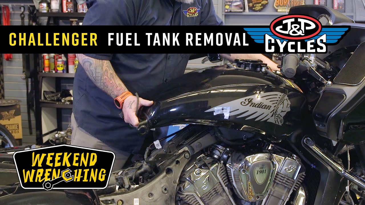 How to Remove an Indian Challenger Fuel Tank : Weekend Wrenching