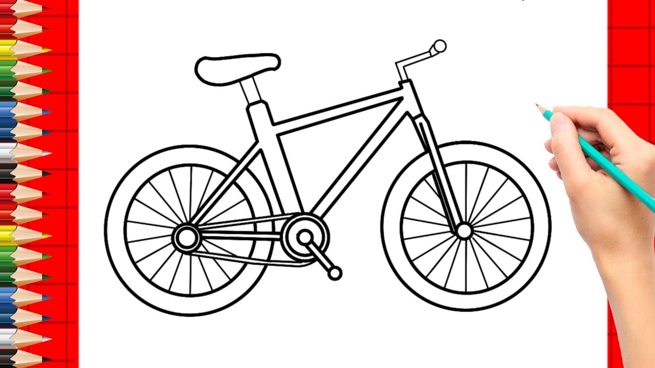 COMO DESENHAR UMA BICICLETA how to draw a bicycle 🎨