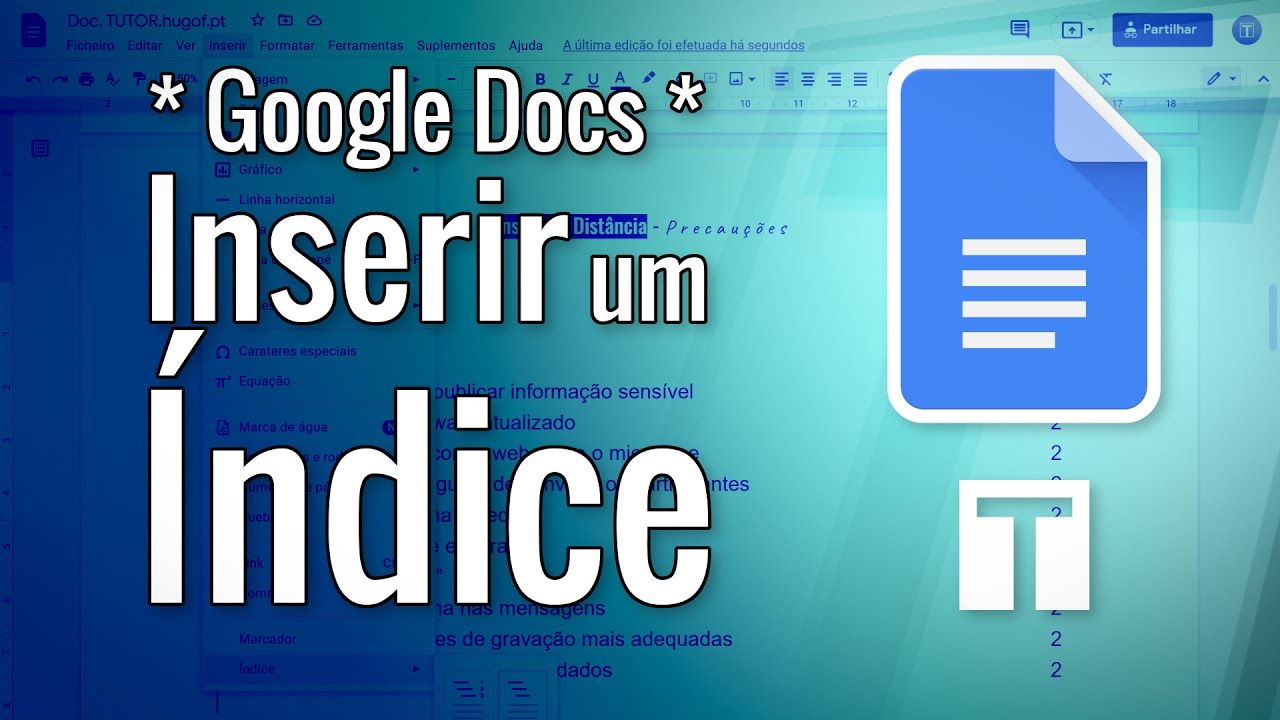 Inserir um &iacute;ndice nos documentos Google (Google Docs)