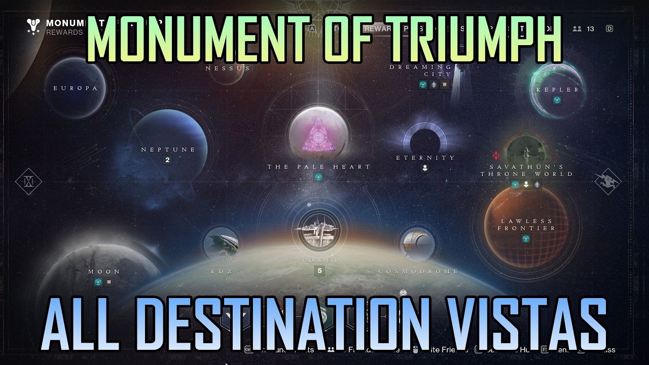 All Destination Vistas | Destiny 2