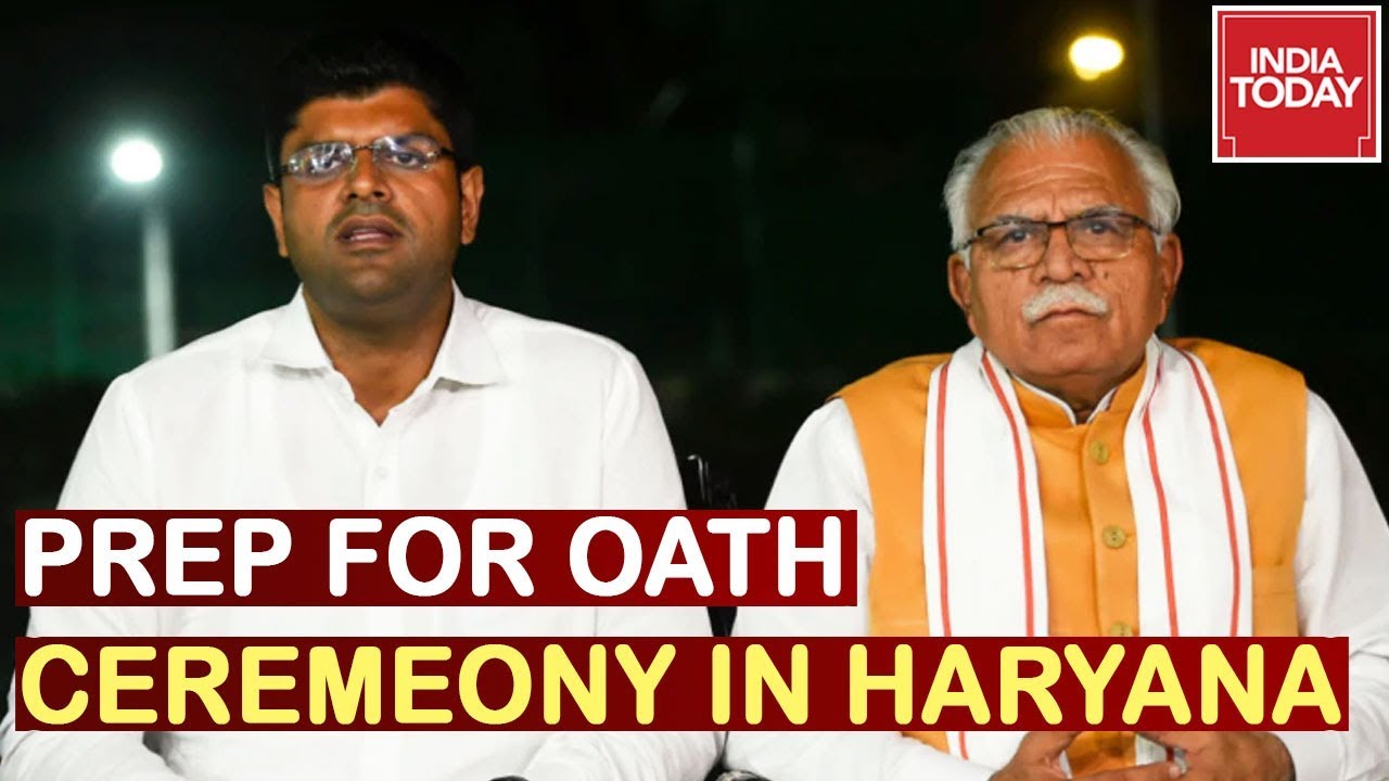 Khattar 2.0 : Haryana Braces As ML Khattar And Dushyant Chautala Set To Take Oath