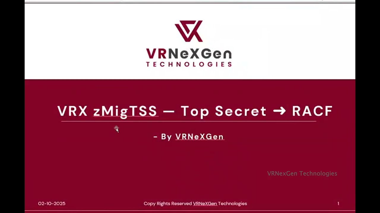 VRX zMigTSS — Top Secret ➜ RACF (Automated REXX Utility for Migration)