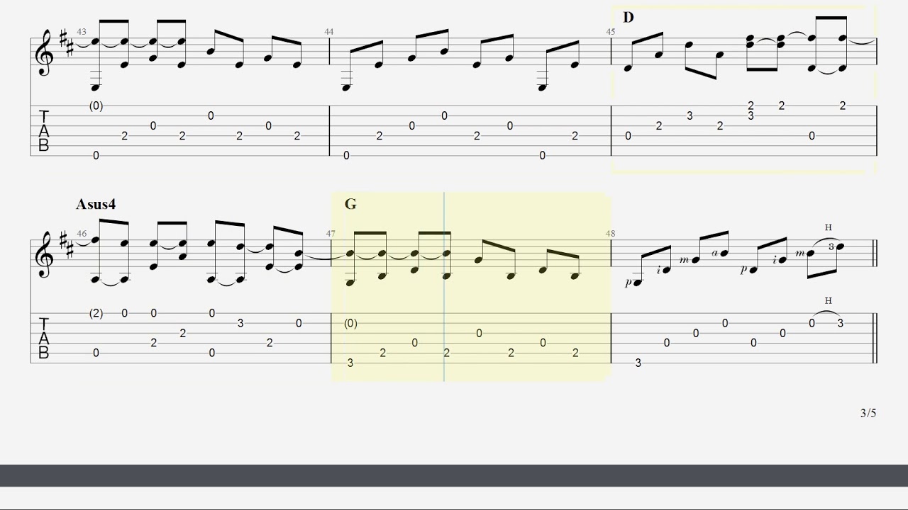 Knockin' On Heaven's Door - Bob Dylan - Fingerstyle Guitar TAB