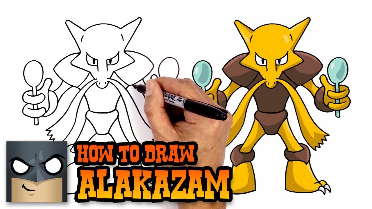 How to Draw Pokemon | Alakazam | Step by Step