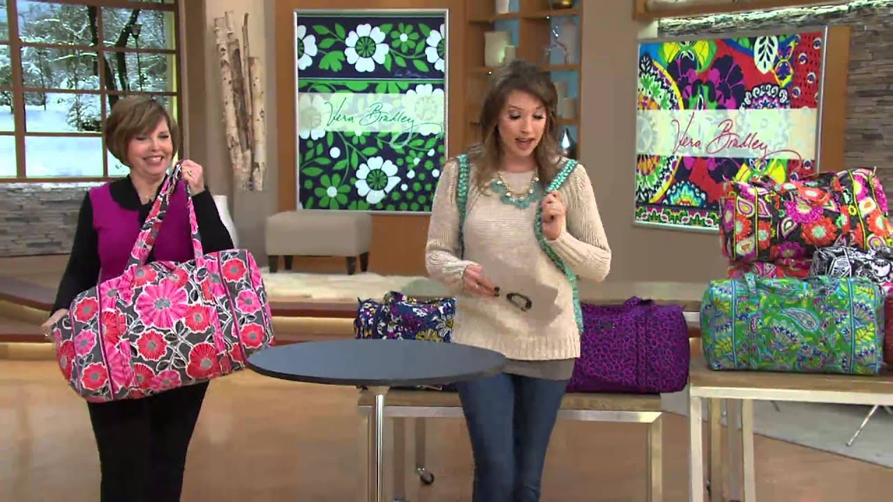 Vera Bradley Signature Print Double Handle Large Duffel with Courtney Cason