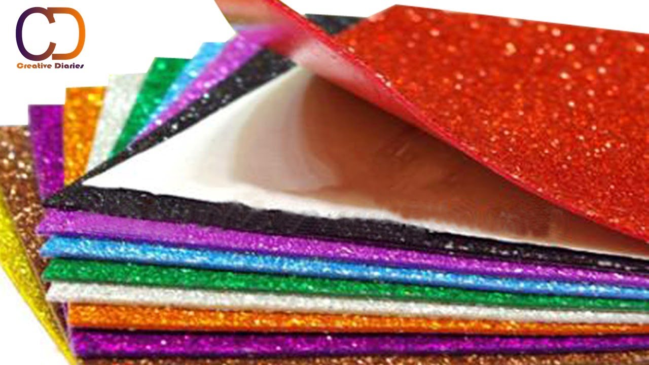 4 NEW GLITTER SHEET DIY FOR HOME DECORATION III DIY KIDS CRAFT III  Creative Diaries