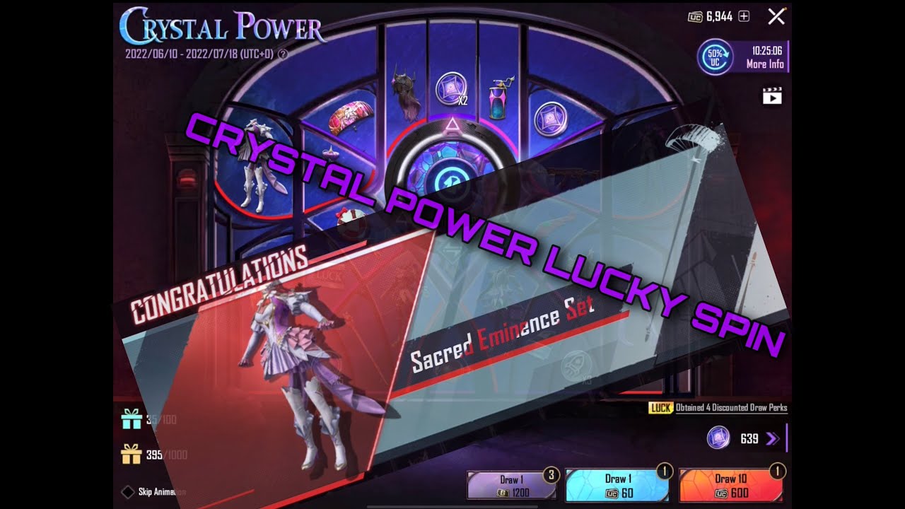 CRYSTAL POWER LUCKY SPIN😱😱GOT EVERYTHING!