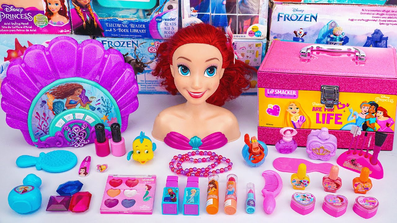 Unboxing Princess Ariel Toys Collection | Princess Ariel Styling Head| The Little Mermaid Makeup Toy