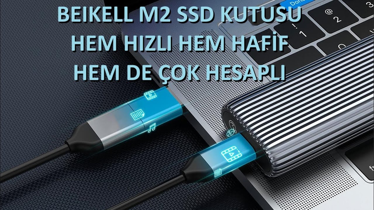 UYGUN FİYATLI M2 SSD KUTUSU - Beikell M.2 NVME Muhafaza, 10 Gbps M.2 SSD Muhafazası USB 3.2 Gen