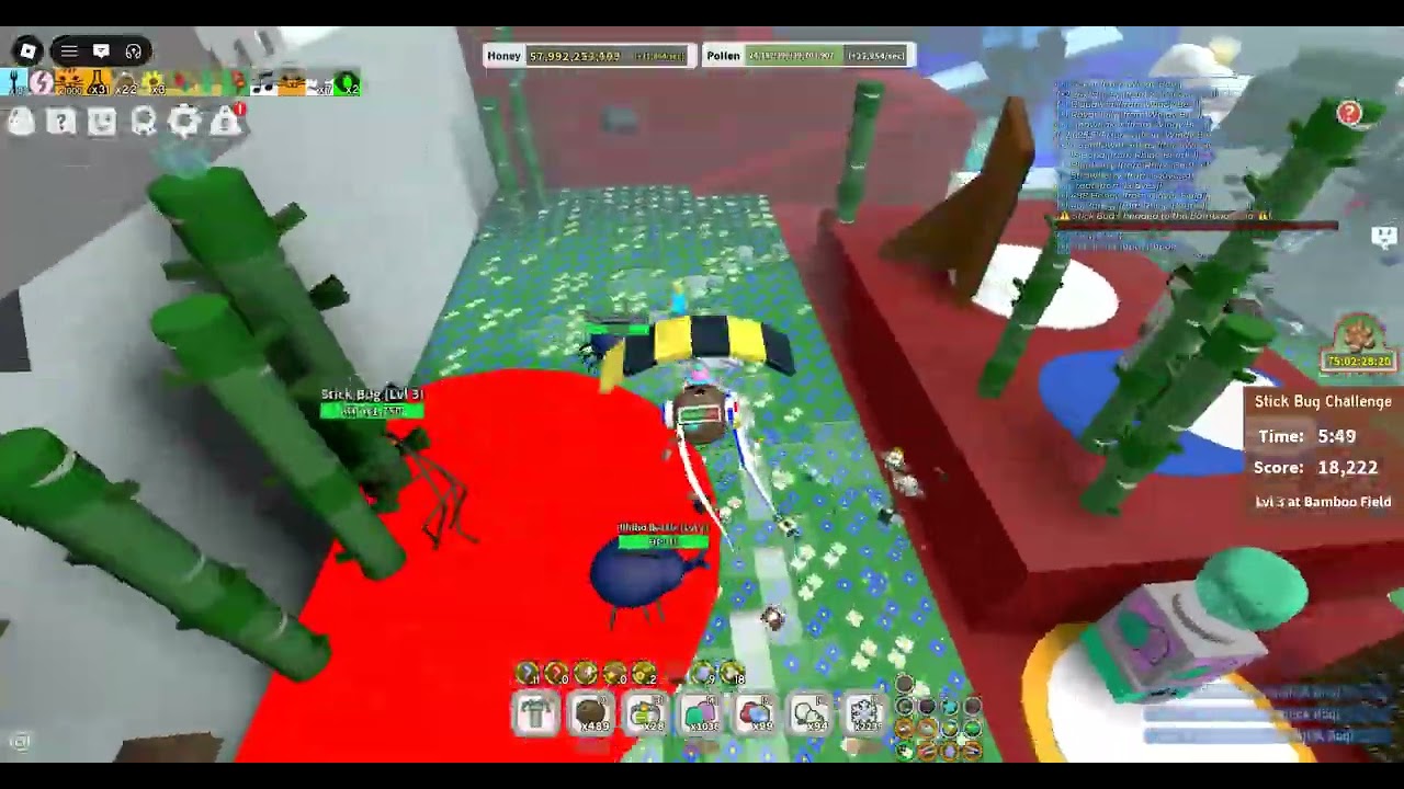 Onett being onett | bee swarm simulator | 6 windy bees and a stick bug|