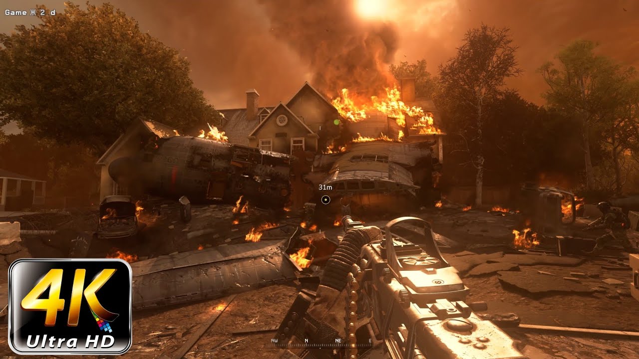 Call Of Duty 4k 2020 Modern Warfare 2 remastered, Exodus Full mission