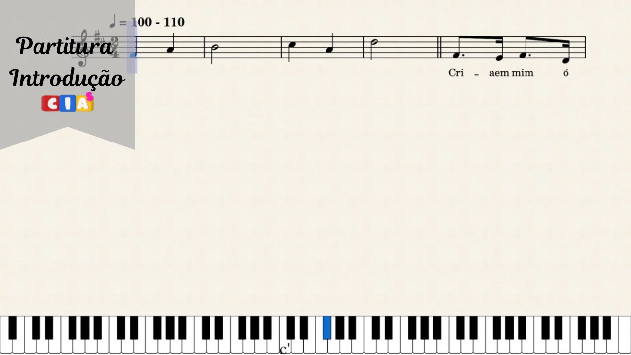 Cria em Mim, ó Deus - Introdução Partitura 