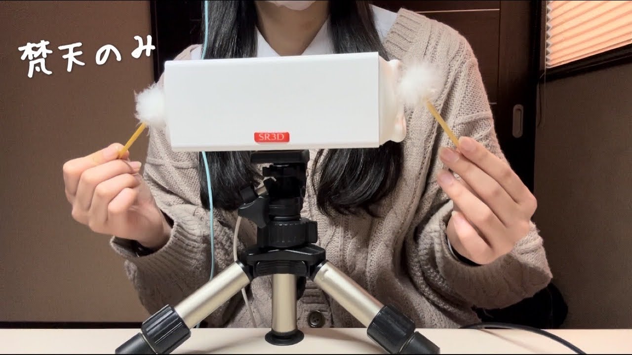 【ASMR】sr3dでふわふわ梵天のみ【囁き声】
