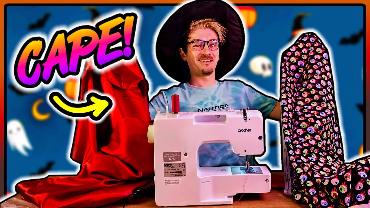 I HATE SATIN FABRIC!! | Sewing A Lined Halloween Inspired Cape