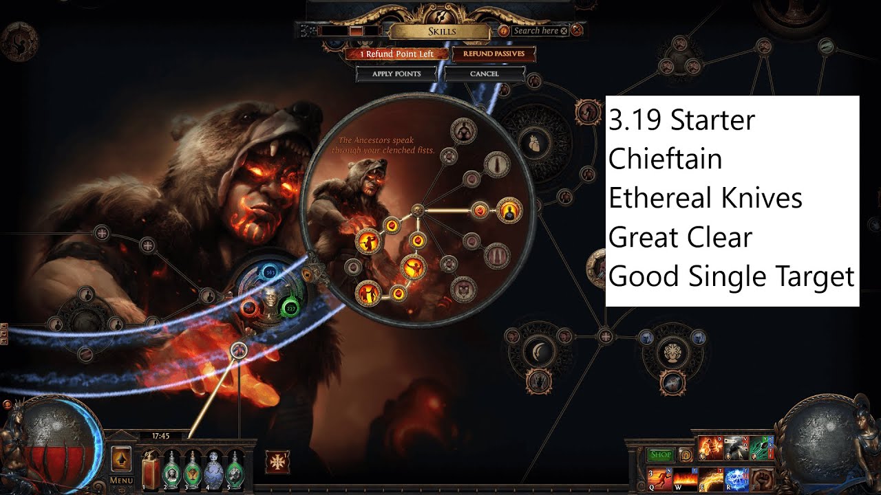 [PoE 3.19] Chieftain Fire Ethereal Knives Off-Meta Starter Viable (Quick Guide) #pathofexile
