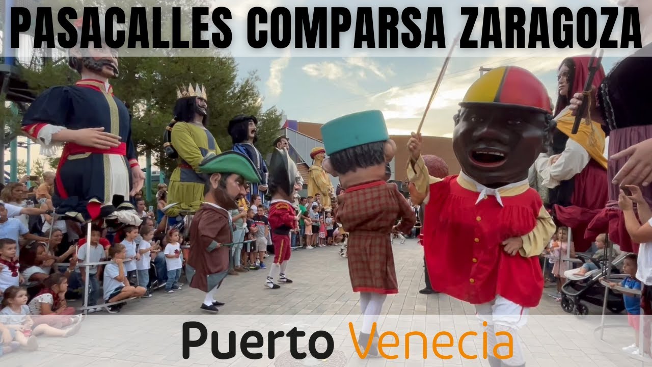 GIGANTES y CABEZUDOS de Zaragoza en PUERTO VENECIA | Fiestas del Pilar 2023