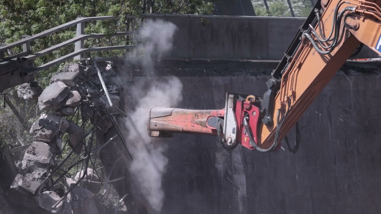 The demolition of the old A533 (M56) Expressway bridge
