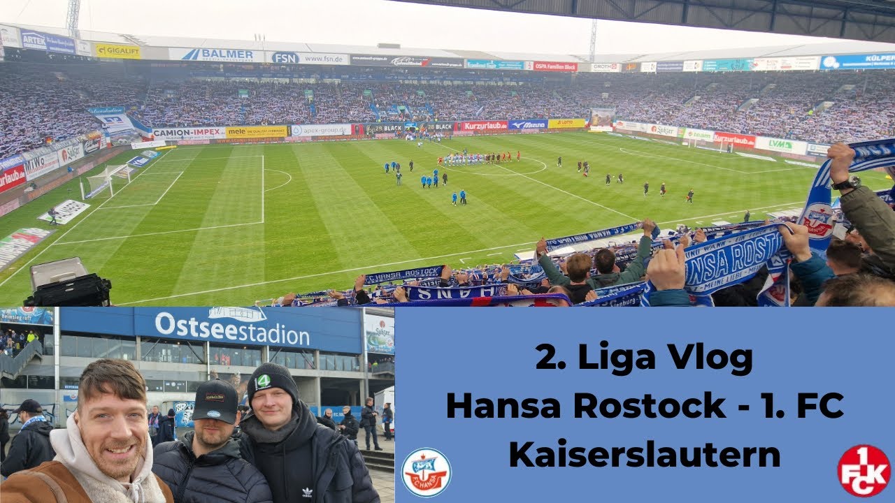Unser Trip nach Rostock mit dem Spiel HANSA ROSTOCK gegen 1. FC KAISERSLAUTERN! - Vlog ⚽💥