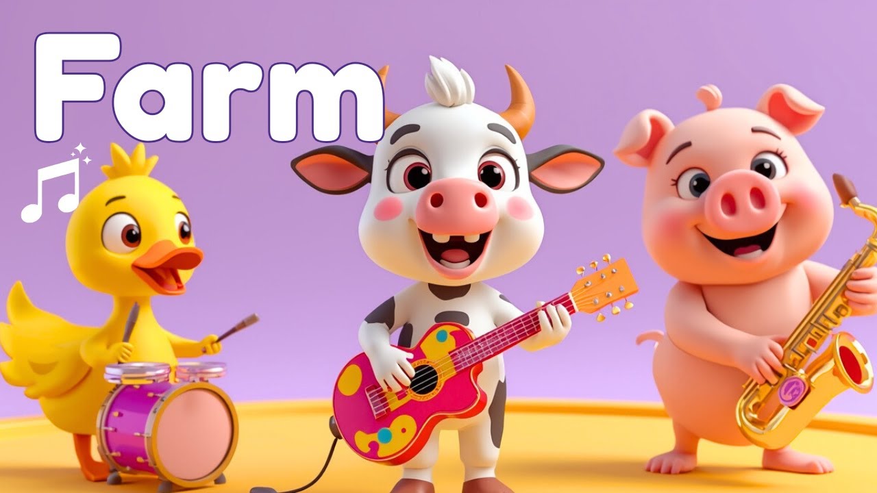 🎵 KIDS FARM SONG | M&uacute;sica infantil da fazendinha | Moo Quack oink baa 🐮🐥