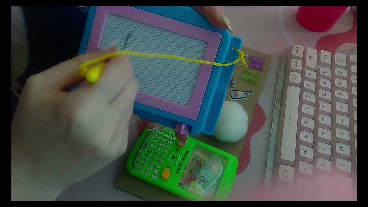 making a asmr board! (picking items, tapping and Unintelligible Whispers)