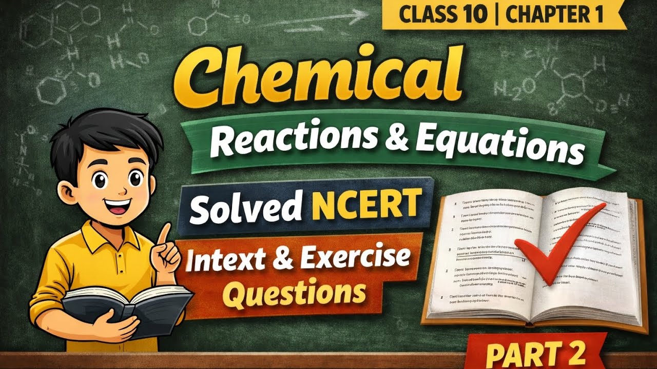class 10 science ch-1 Chemical Reaction & Equations solved intext + exercise questions Part 2 