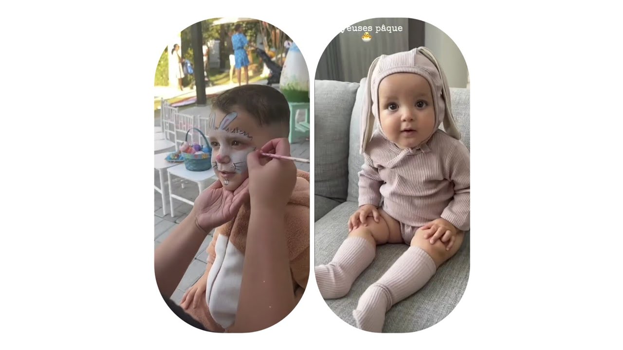 Nabilla fête Pâques avec ses fils....❤️👍