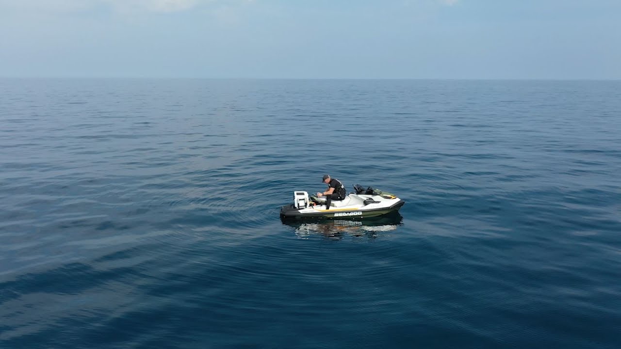 Sea-Doo Fish Pro 155 Deep Blue 12 miles offshore from Falmouth Aug 2020
