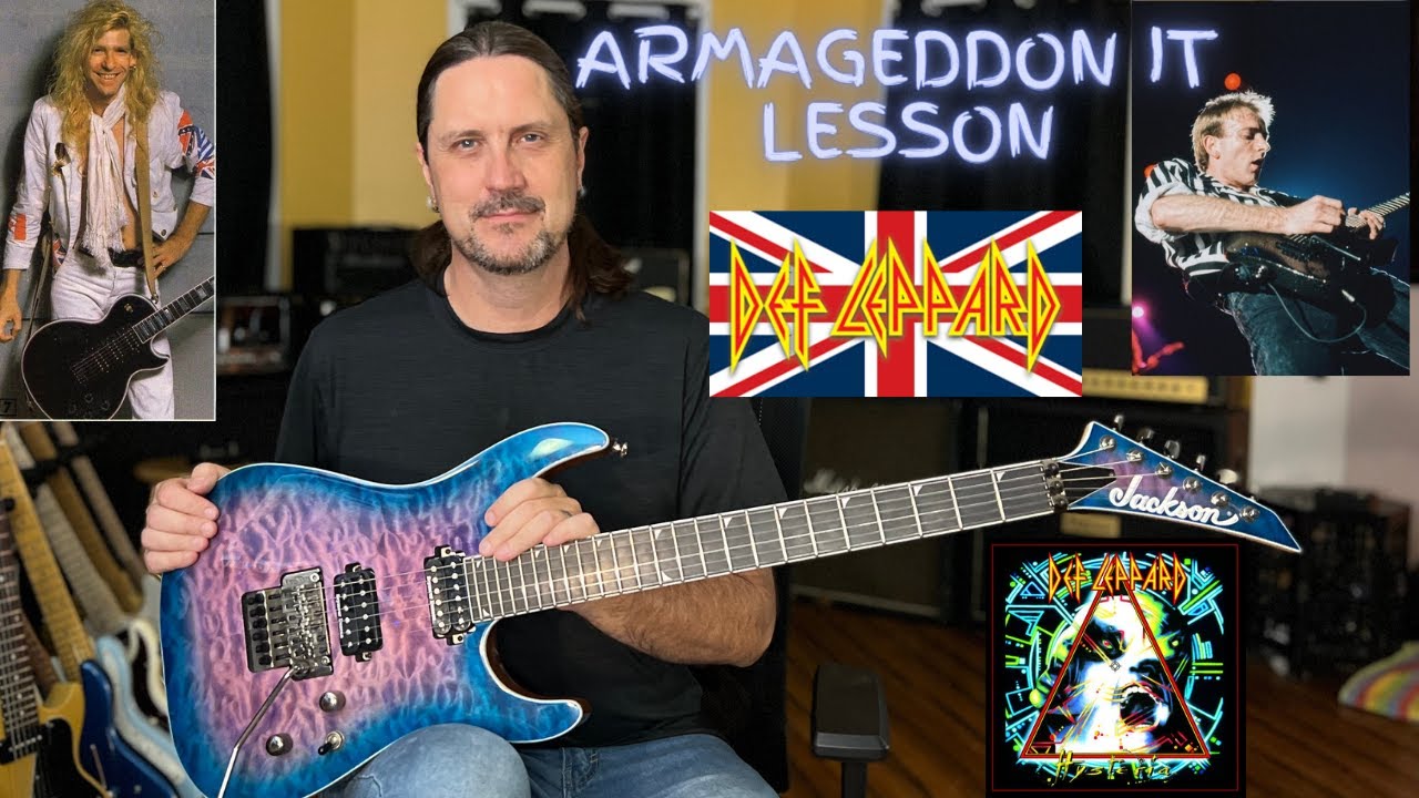 How To Play Armageddon It By Def Leppard - Guitar Lesson -Steve Clark - Phil Collen