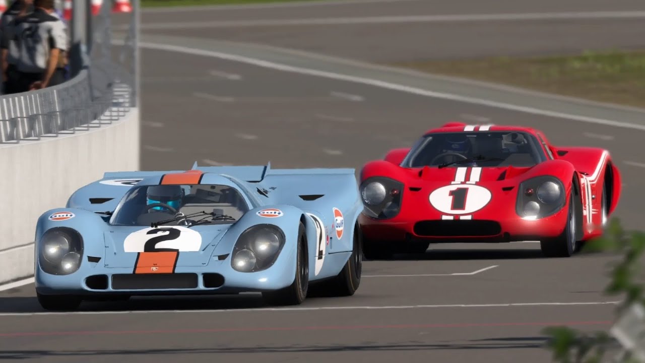 Porsche 917K 1970 vs Ford GT40 MKIV 1967 at Nurburgring Nordschleife Track Day