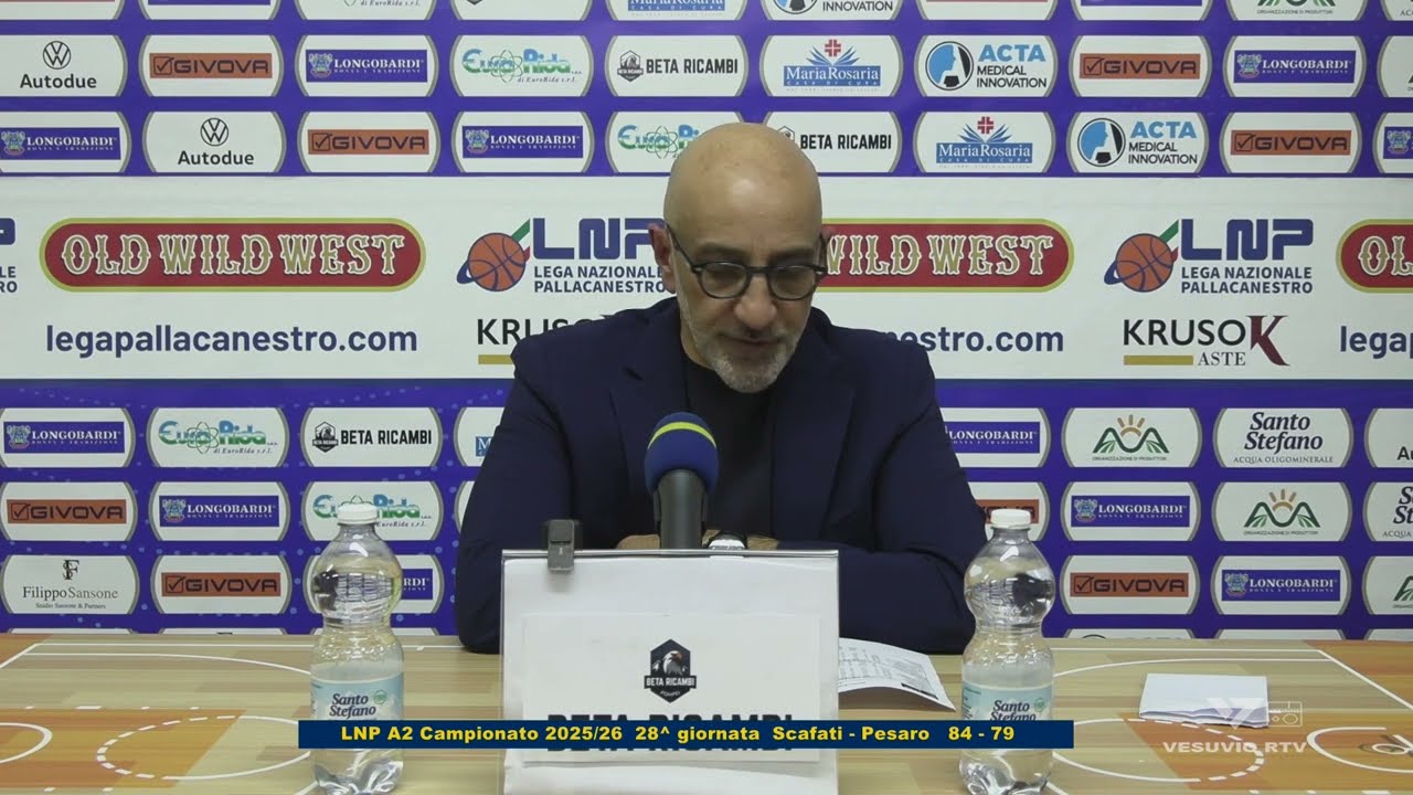 Basket Serie A2 Scafati vs Pesaro 84-79 Coach Vitucci post gara