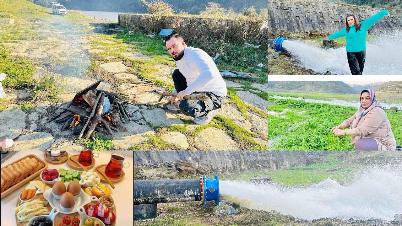 احلى 🤩فطور مع حماتي 🥰في جو الطبيعه🪵🌳 الدينه يومنا في الغابة تابعوني اللاخير 😍😍