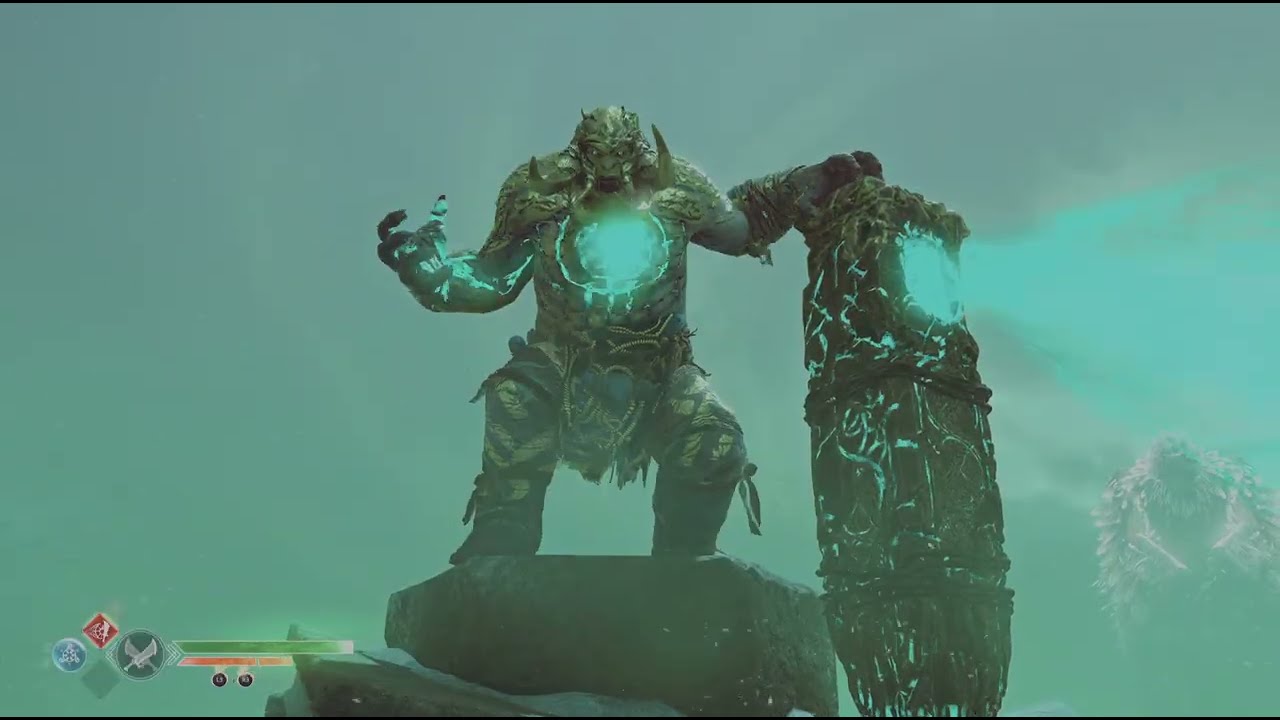 Kratos confronts and destroys the terrifying Mattugr Helson