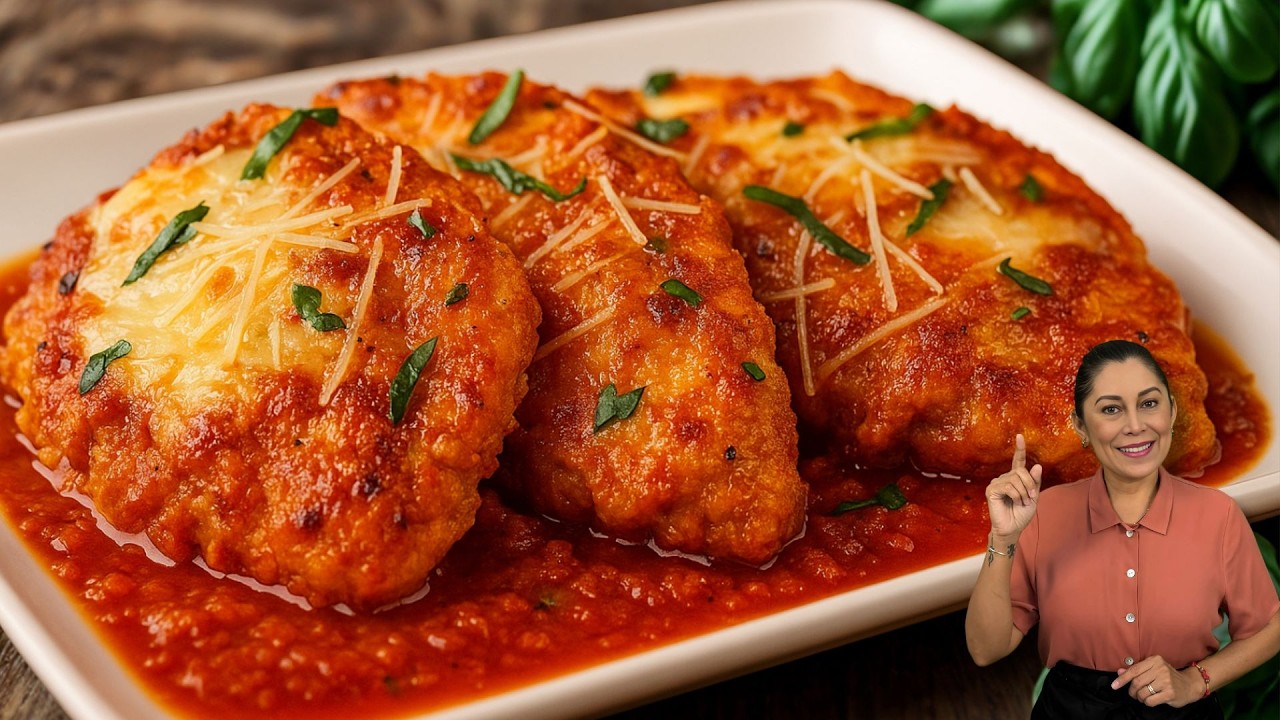 POLLO A LA PARMESANA Sin Empanizar. Receta Fácil y Saludable P/Diabetes, Hígado Graso, Anemia, Dieta