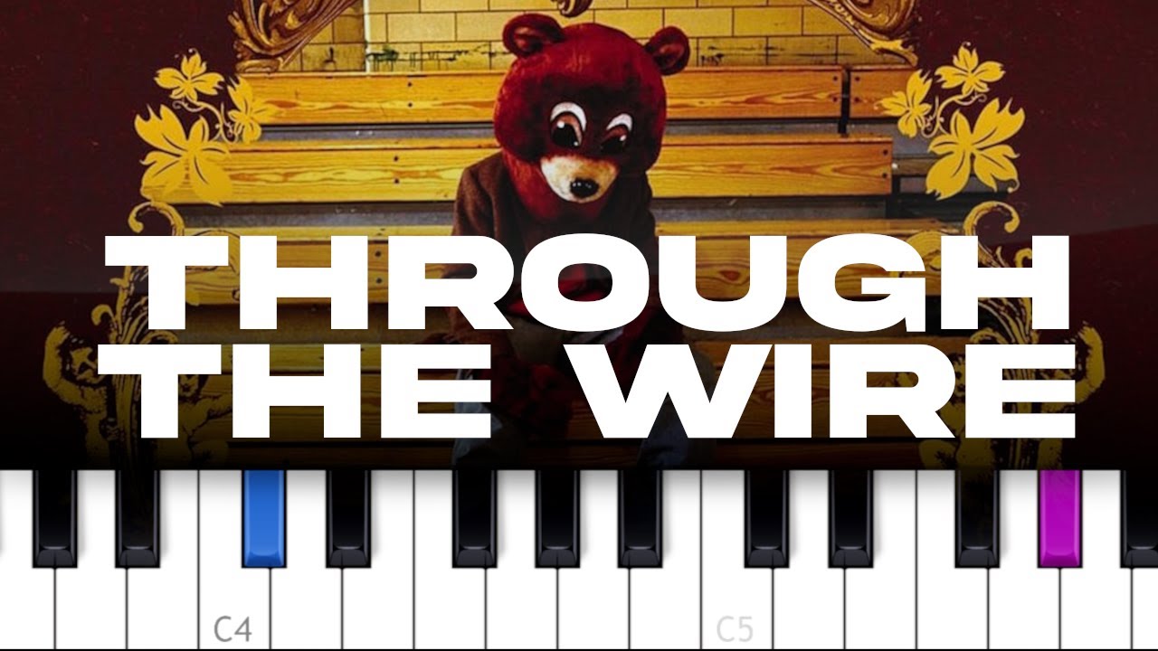 Kanye West - Through The Wire  (piano tutorial)
