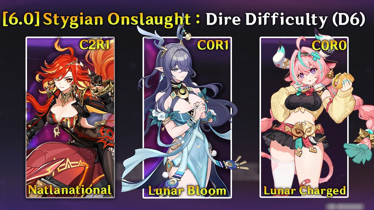 [6.0] NEW Stygian Onslaught! Dire Difficulty | C2R1 Mavuika C0R1 Lauma C0R0 Varesa | 303s