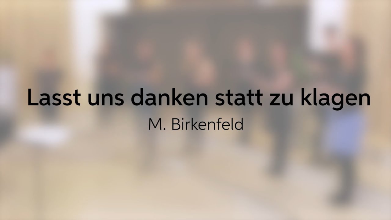 Lasst uns danken statt zu klagen
