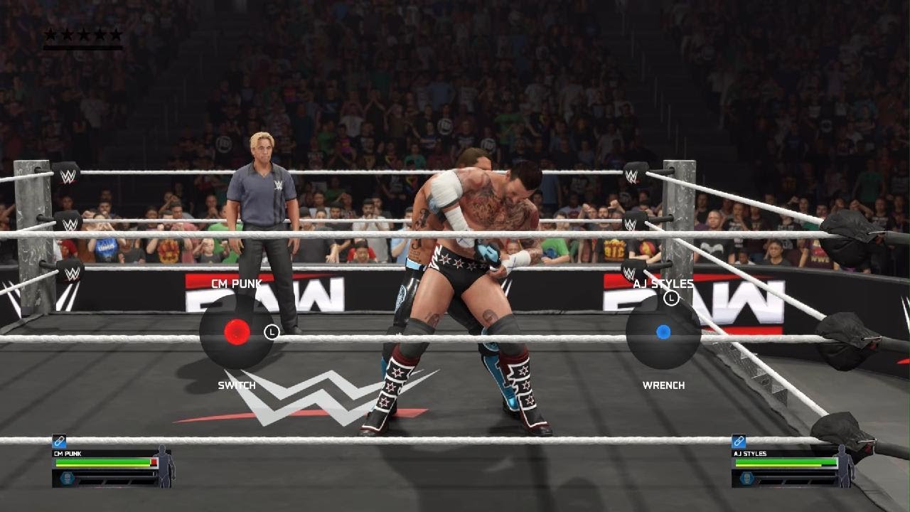 WWE 2K25 CM PUNK VS AJ STYLES WORLD Heavy weight championship