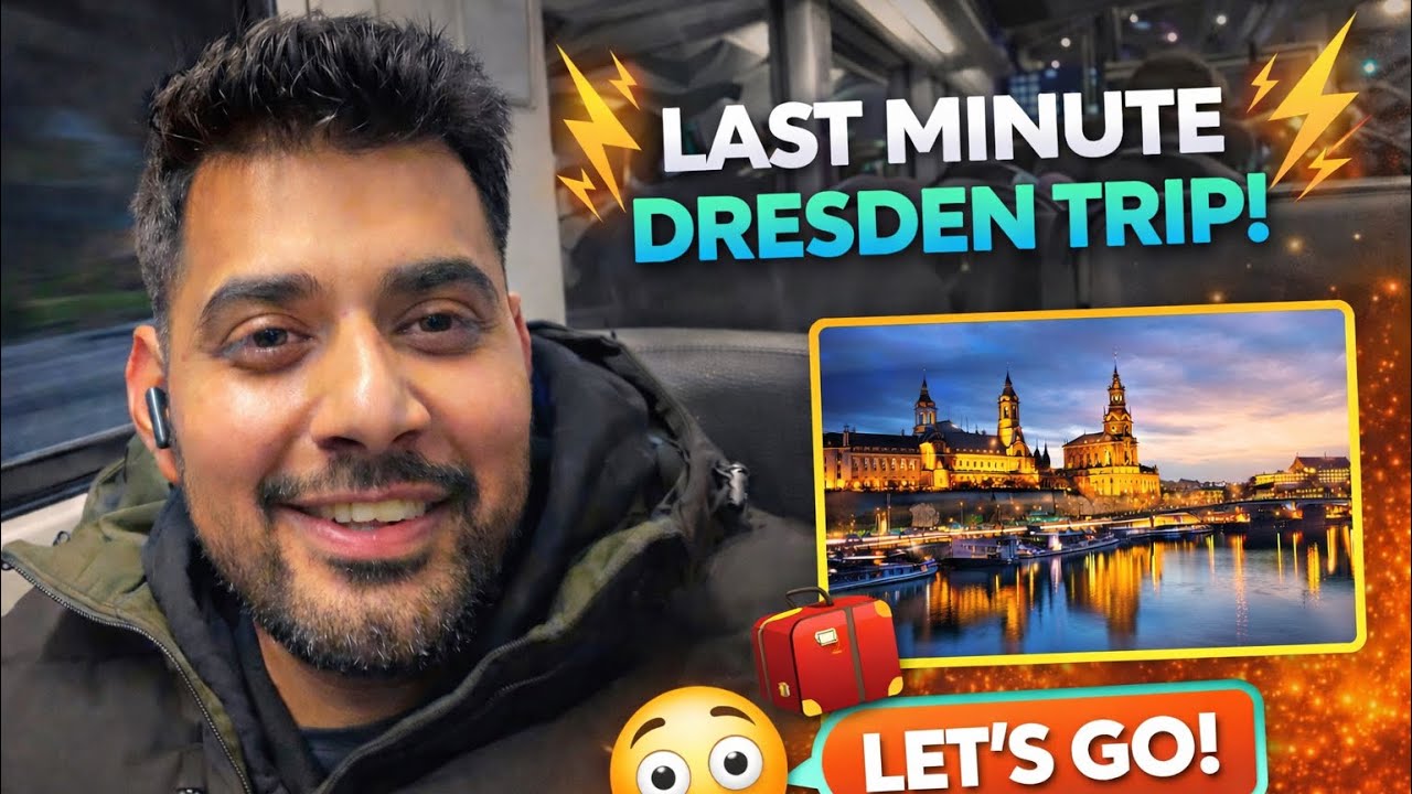 The Train to Dresden: 🚂  Görlitz at Night | Dark Window Reflections & Train Sounds 🥳🌅