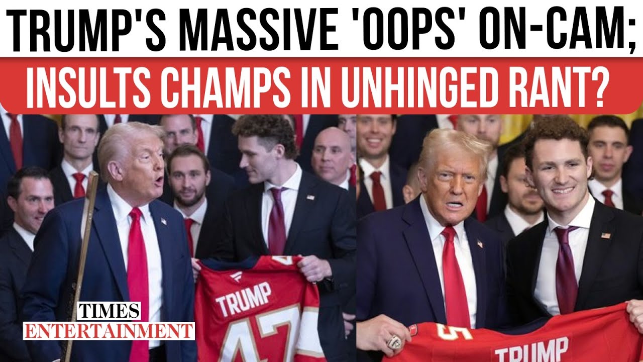 Trump TRASHES Canada As 'Canadian' Panthers Look On At 'CRINGE' Stanley Cup Ceremony Gift 'Flattery'