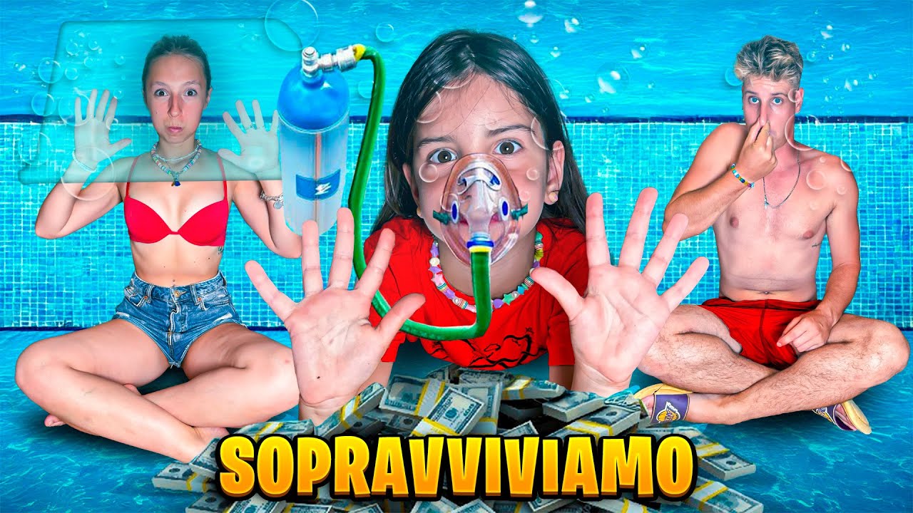 SOPRAVVIVIAMO IN PISCINA PER 24 ORE CON MIKE E AURORA E LAURA! L’ULTIMO CHE ESCE VINCE 10000€