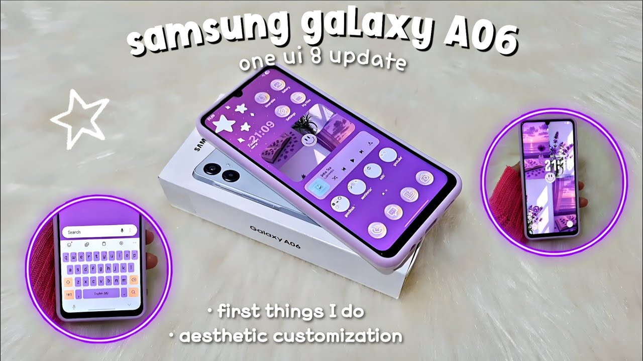 customize my samsung galaxy a06 with me 🧸🤍 after the one ui 8