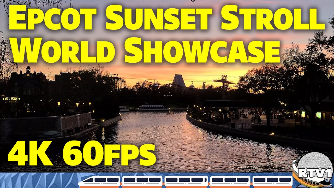 Epcot - World Showcase Relaxing Stroll at Sunset during Flower & Garden |  Walt Disney World
