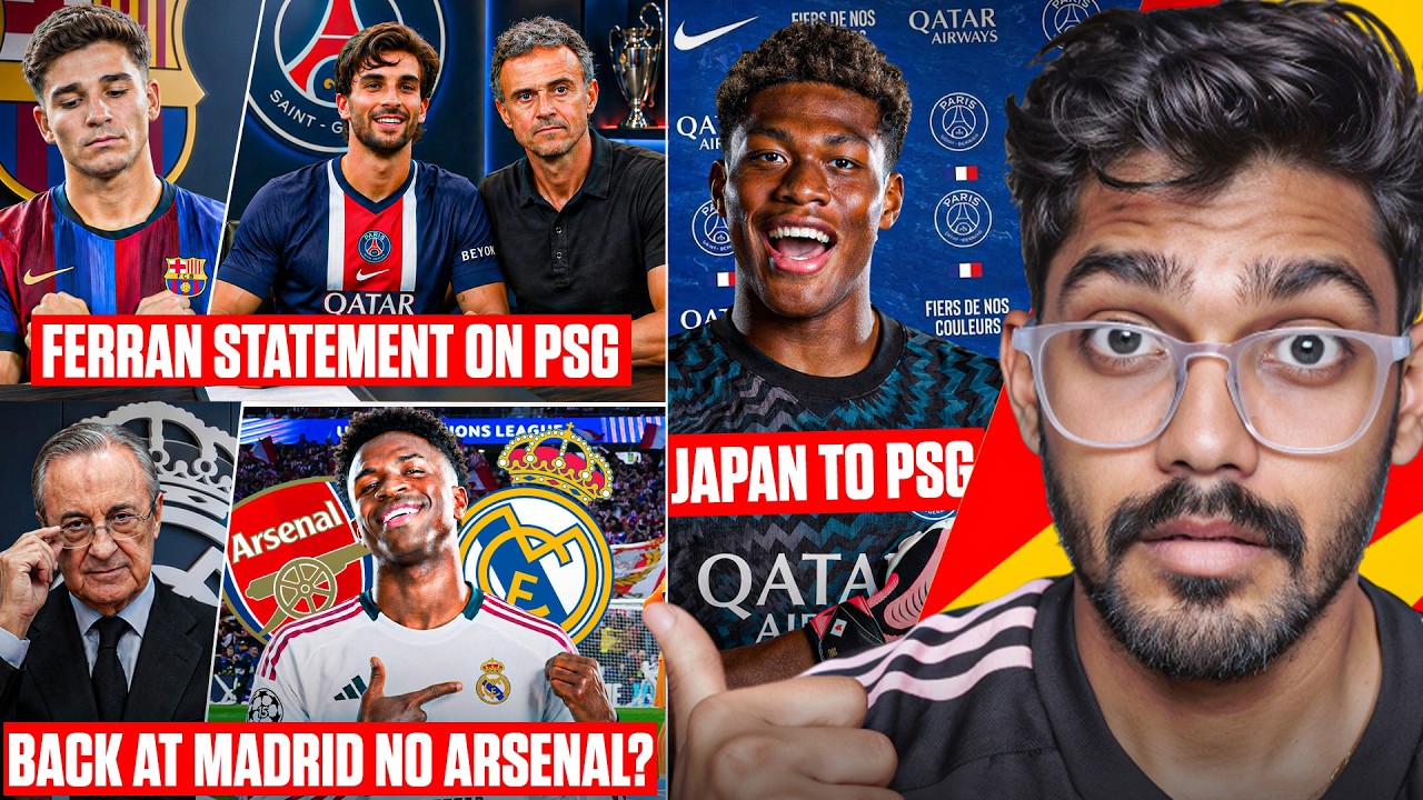 Ferran Statement on PSG Transfer, Vini Jr Back at Madrid, Zion Suzuki to PSG & more